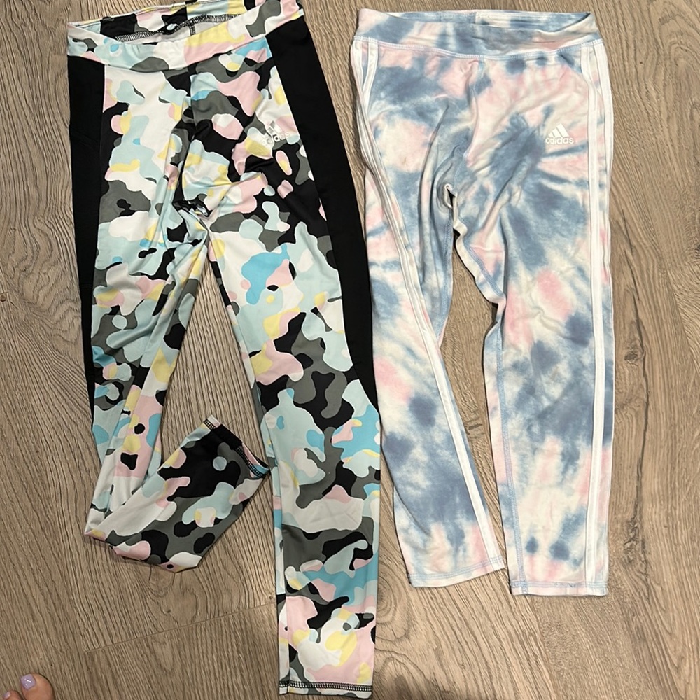 Girls adidas leggings x 2✨
